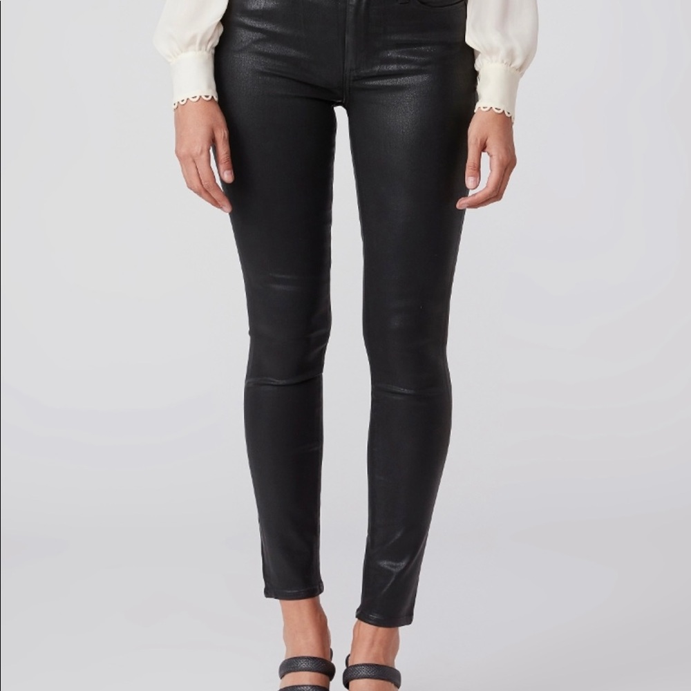 Paige coated black demon jeans from Anthropologie